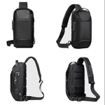 Load image into Gallery viewer, Multifunctional waterproof Oxford USB anti-theft shoulder bag
