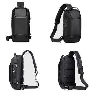 Multifunctional waterproof Oxford USB anti-theft shoulder bag