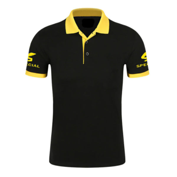 Patchwork polo shirt, breathable sportswear