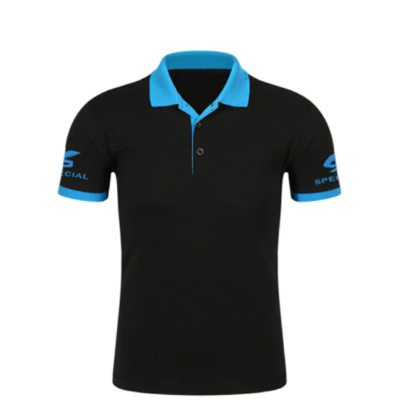 Patchwork polo shirt, breathable sportswear