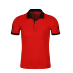 Load image into Gallery viewer, Patchwork polo shirt, breathable sportswear
