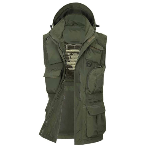 Vest with detachable sleeves. Waterproof clothing