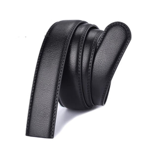 Men's wide belt without buckle