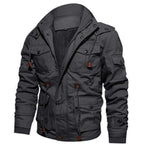 Load image into Gallery viewer, Men&#39;s winter jacket with hood and multiple pockets
