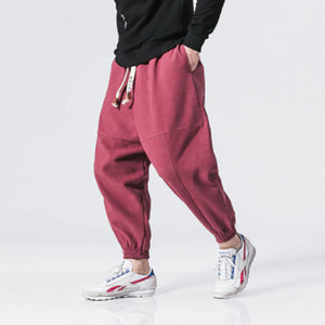 Casual trousers in cotton and linen. Warm winter trousers.