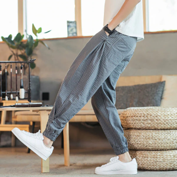 Fashion mens casual loose pants.