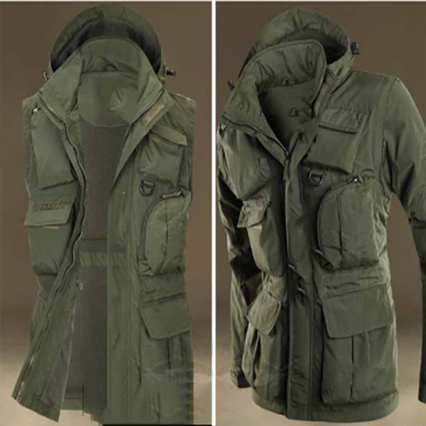 Vest with detachable sleeves. Waterproof clothing