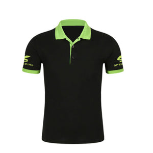 Patchwork polo shirt, breathable sportswear