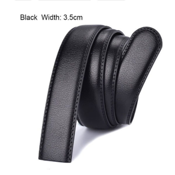 Men's wide belt without buckle