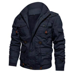 Load image into Gallery viewer, Men&#39;s winter jacket with hood and multiple pockets
