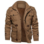 Load image into Gallery viewer, Men&#39;s winter jacket with hood and multiple pockets
