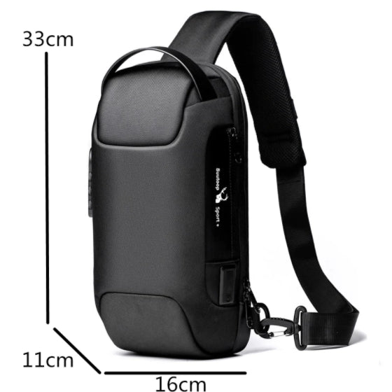 Multifunctional waterproof Oxford USB anti-theft shoulder bag